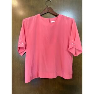 80s Silky Pink Sara Stephen Blouse